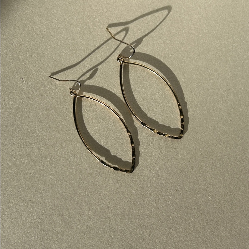 Classic Gold Teardrop Earrings - Picture 2 of 3
